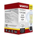 Satco 12.5w A19 LED Medium Base Clear 3500K CCT 120v Bulb_1