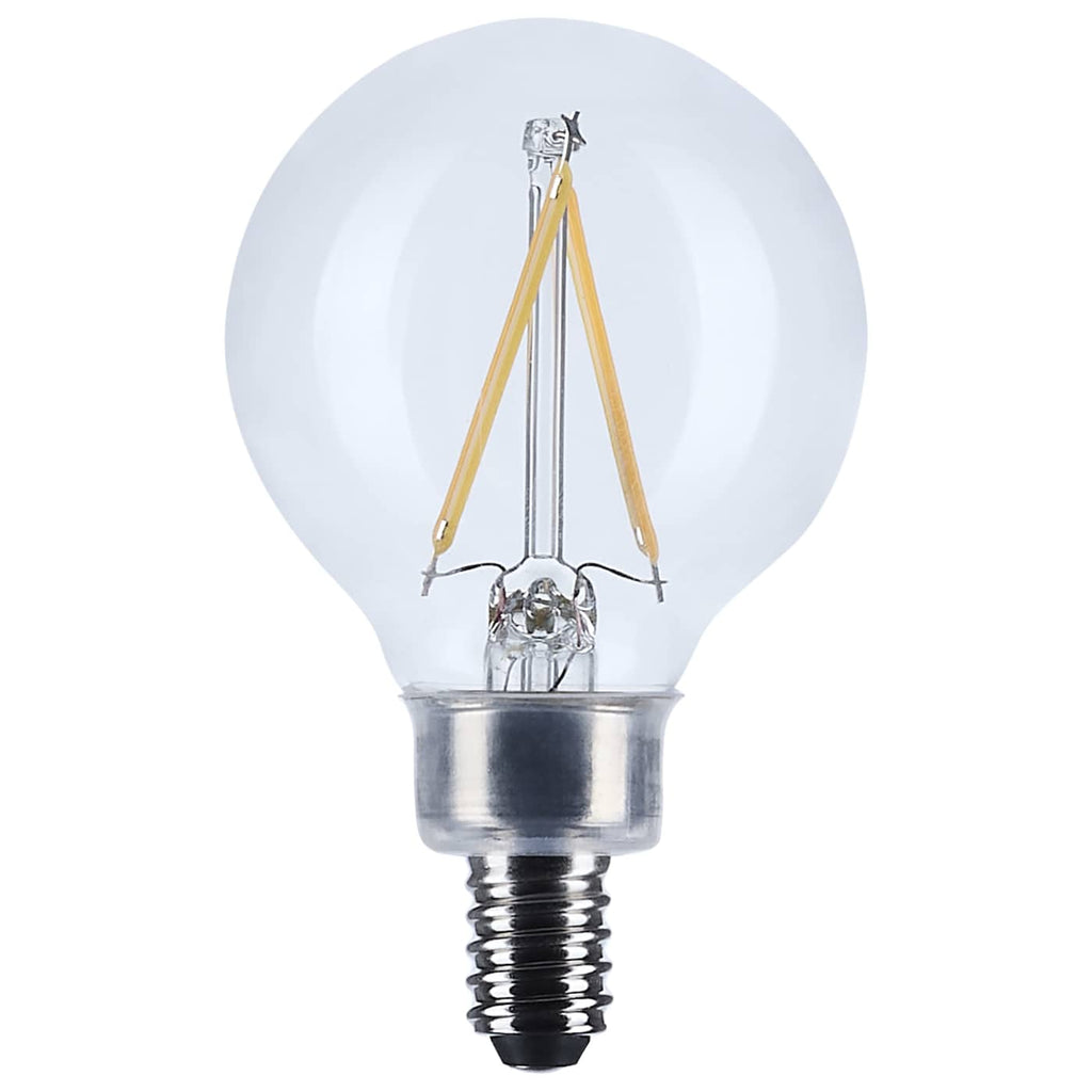 Satco 3w G16.5 LED Candelabra Base Clear 3000K CCT 120v Bulb