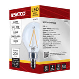 Satco 3w G16.5 LED Candelabra Base Clear 3000K CCT 120v Bulb_1