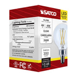 Satco 4w G16.5 LED Candelabra Base Clear 3500K CCT 120v Bulb_1