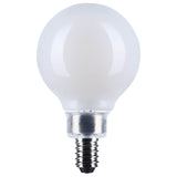 Satco 4.5w G16.5 LED Candelabra Base White Finish 3000K CCT 120v Bulb