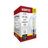 Satco 5.5w G16.5 LED Candelabra Base Clear 3500K CCT 120v Bulb_1