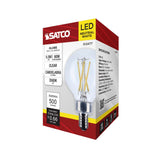 Satco 5.5w G16.5 LED Candelabra Base Clear 3500K CCT 120v Bulb_2
