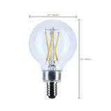 Satco 5.5w G16.5 LED Candelabra Base Clear 3500K CCT 120v Bulb_3