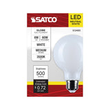 Satco 6w G25 LED Medium Base White Finish 3500K CCT 120v Bulb - BulbAmerica