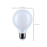 Satco 6w G25 LED Medium Base White Finish 3500K CCT 120v Bulb_3