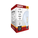 Satco 8w G40 LED Medium Base Clear 2700K CCT 120v Bulb - BulbAmerica