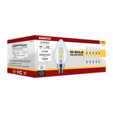 10Pk - Satco 4w B11 LED Candelabra Base Clear 3000K CCT 120v Bulb - BulbAmerica