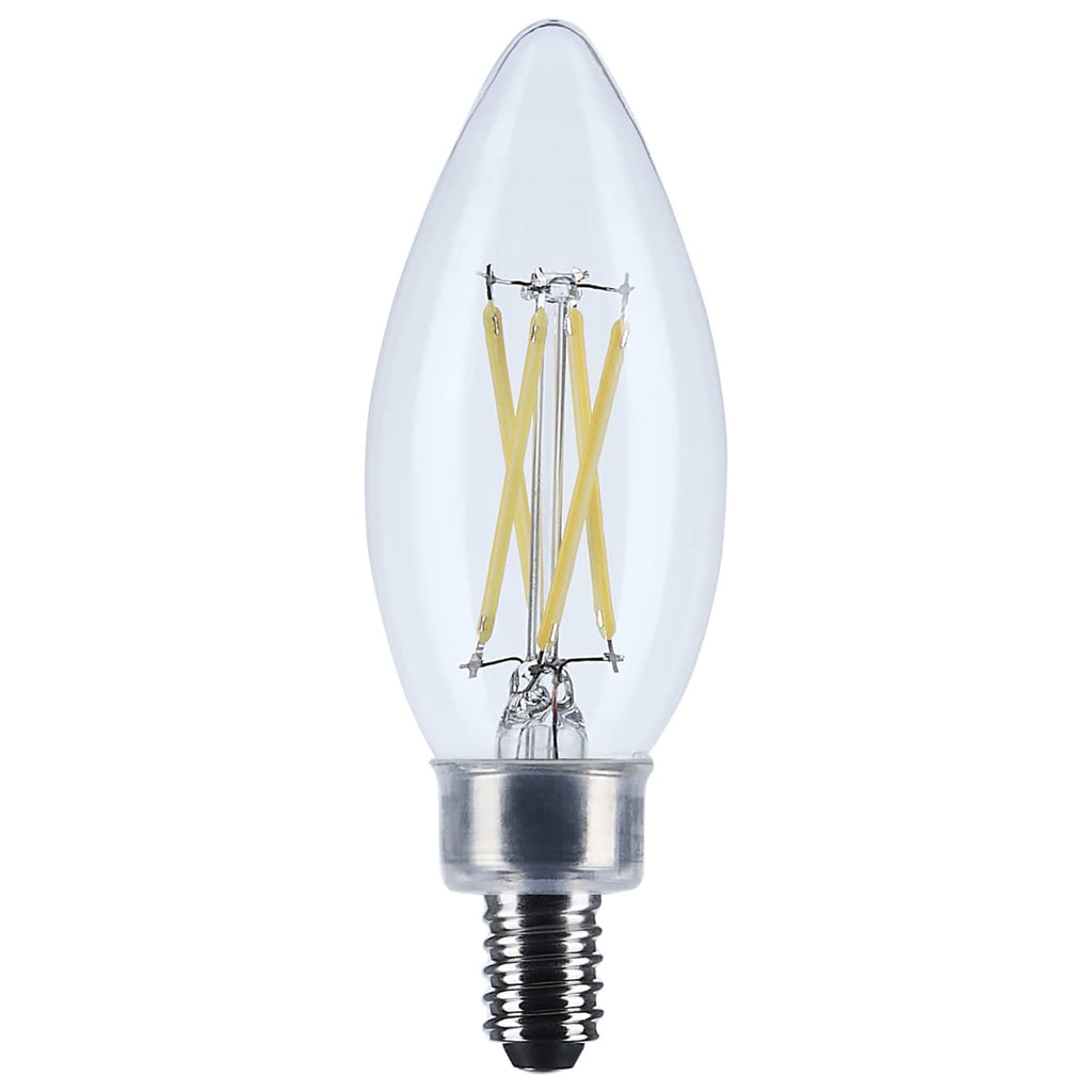 10Pk - Satco 5.5w B11 LED Candelabra Base Clear 5000K CCT 120v Bulb
