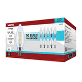 10Pk - Satco 5.5w B11 LED Candelabra Base Clear 5000K CCT 120v Bulb_1