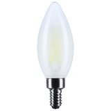 Satco 8w B11 LED Candelabra Base Candle-Tip Frost Finish 4000K CCT 120v Bulb