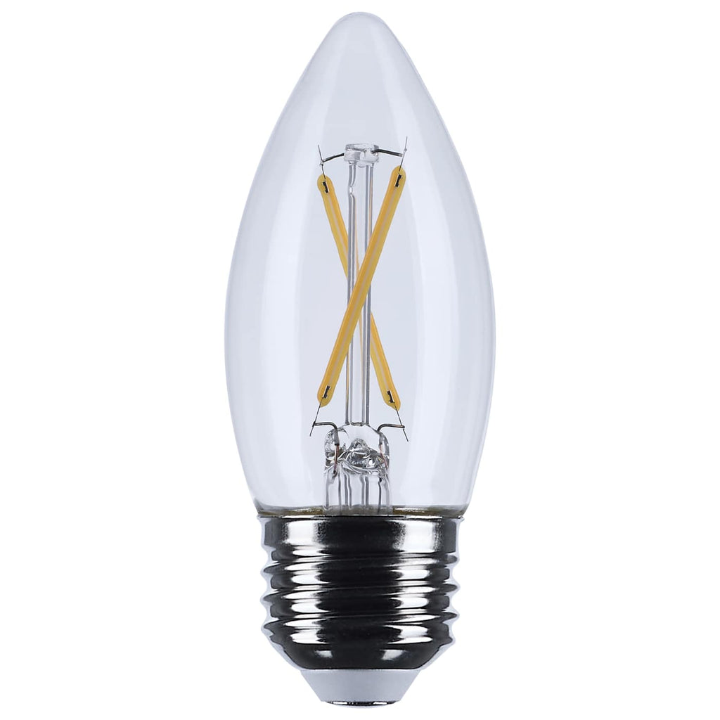Satco 3w B11 LED Medium Base Clear 3000K CCT 120v Bulb