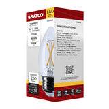 Satco 3w B11 LED Medium Base Clear 3000K CCT 120v Bulb_1