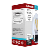 Satco 4w B11 LED Medium Base Clear 5000K CCT 120v Bulb - BulbAmerica