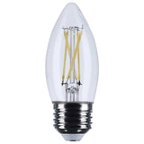 Satco 5.5w B11 LED Medium Base Clear 3000K CCT 120v Bulb