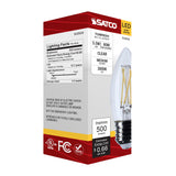 Satco 5.5w B11 LED Medium Base Clear 3000K CCT 120v Bulb - BulbAmerica