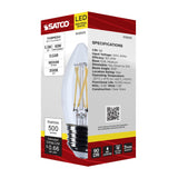 Satco 5.5w B11 LED Medium Base Clear 3500K CCT 120v Bulb_1