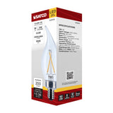 Satco 3w CA10 LED Candelabra Base Clear 3000K CCT 120v Bulb_1