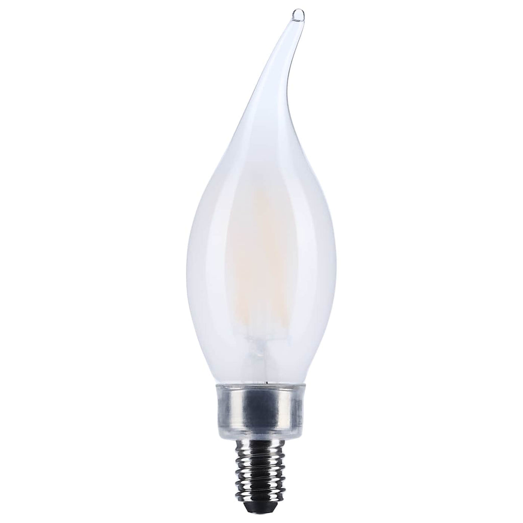 Satco 4w CA10 LED Candelabra Base Frost Finish 3500K CCT 120v Bulb