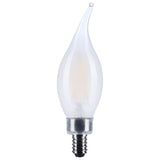 Satco 4w CA10 LED Candelabra Base Frost Finish 3500K CCT 120v Bulb