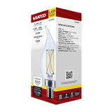 Satco 5.5w CA10 LED Candelabra Base Clear 3500K CCT 120v Bulb_1