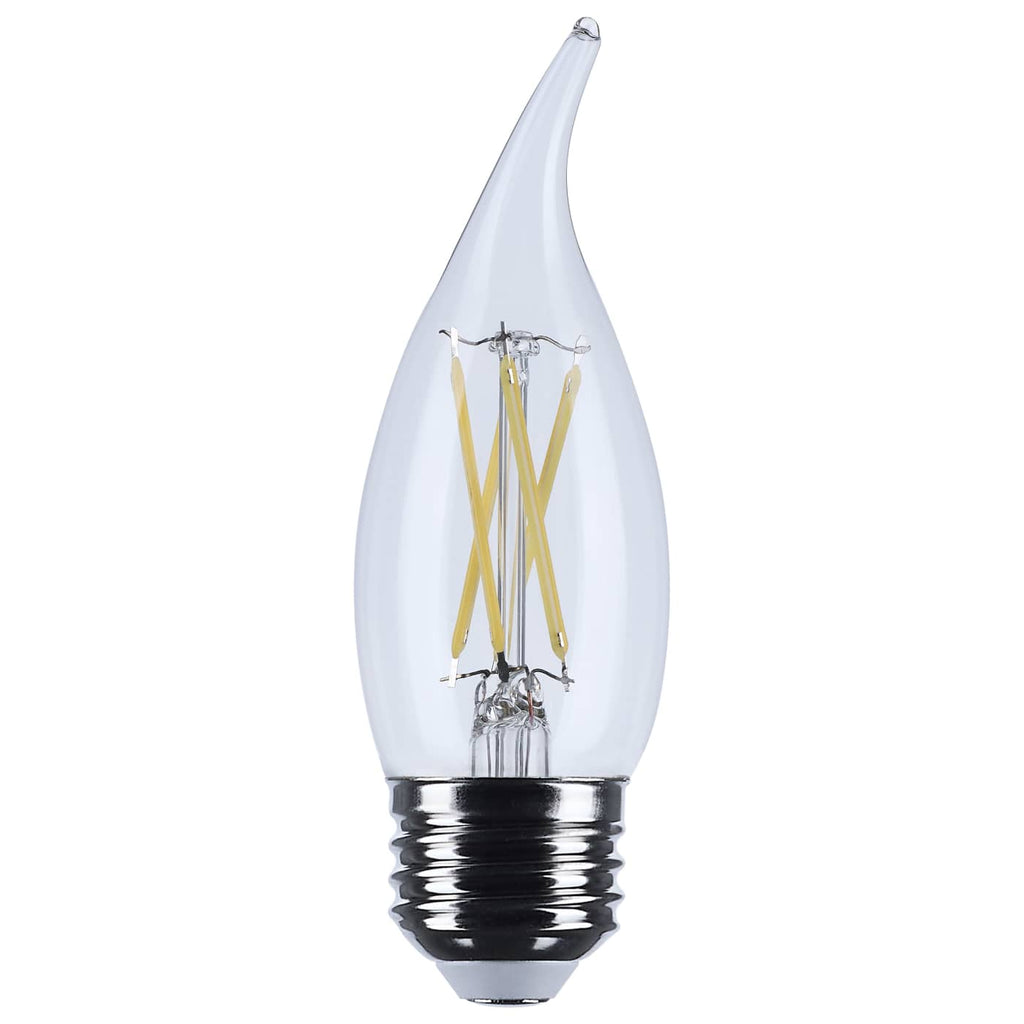 Satco 5.5w CA10 LED Medium Base Clear 3000K CCT 120v Bulb