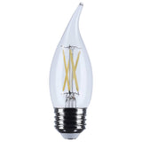 Satco 5.5w CA10 LED Medium Base Clear 3000K CCT 120v Bulb