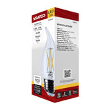 Satco 5.5w CA10 LED Medium Base Clear 3000K CCT 120v Bulb_1