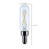 Satco 2.8w T6 LED Candelabra Base Clear 3000K CCT 120v Bulb_2