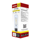 Satco 8w T10 LED Medium Base Clear 3500K CCT 120v Bulb_1