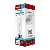 Satco 8w T10 LED Medium Base Clear 5000K CCT 120v Bulb_1