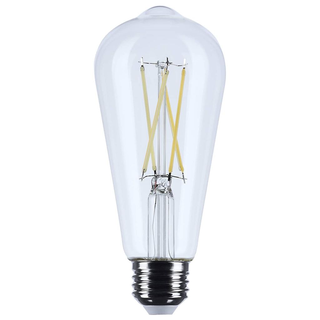 Satco 8w ST19 LED Medium Base Clear 5000K CCT 120v Bulb