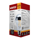 Satco 8w A19 LED Medium Base 2700K CCT Silver Crown 60w Replacement Bulb - BulbAmerica