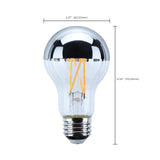 Satco 8w A19 LED Medium Base 2700K CCT Silver Crown 60w Replacement Bulb_2