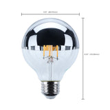 Satco 5.5w G25 LED Medium Base 2700K CCT Silver Crown 60w Replacement Bulb_2