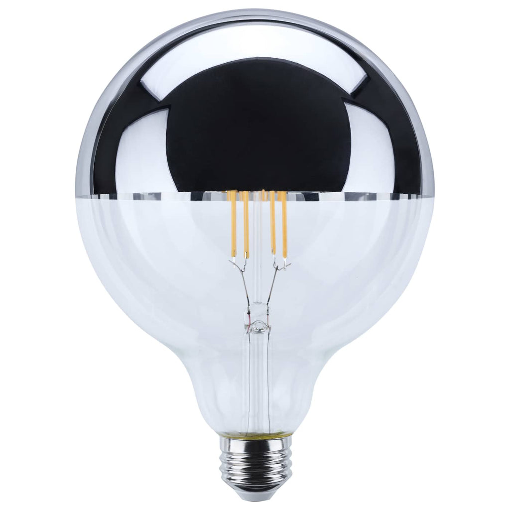 Satco 8w G40 LED Medium Base 2700K CCT Silver Crown 100w Replacement Bulb
