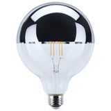 Satco 8w G40 LED Medium Base 2700K CCT Silver Crown 100w Replacement Bulb