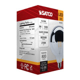 Satco 8w G40 LED Medium Base 2700K CCT Silver Crown 100w Replacement Bulb_1