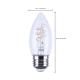 Satco 4w B11 LED Reminiscent Flex Gray Coil Filament E26 2700K 120v Bulb_2