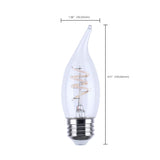 Satco 4w CA11 LED Reminiscent Flex Gray Coil Filament E26 2700K 120v Bulb_2