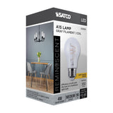 Satco 4w A15 LED Reminiscent Flex Gray Coil Filament E26 3000K 120v Bulb_1