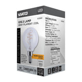 Satco 4w G16.5 LED Reminiscent Flex Gray Coil Filament E12 2700K 120v Bulb - BulbAmerica
