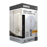Satco 4w G16.5 LED Reminiscent Flex Gray Coil Filament E12 2700K 120v Bulb_1
