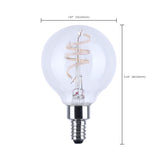Satco 4w G16.5 LED Reminiscent Flex Gray Coil Filament E12 2700K 120v Bulb_2