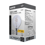 Satco 4w G16.5 LED Reminiscent Flex Gray Coil Filament E12 3000K 120v Bulb - BulbAmerica