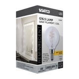 Satco 4w G16.5 LED Reminiscent Flex Gray Coil Filament E12 3000K 120v Bulb_1