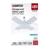 Satco 60w LED Multi-Beam Utility Garage Lamp 5000K White Finish 120v_2