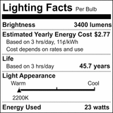 Satco 13.5w LED HID Replacement ED17 2200K E26 Base 120-277v Clear Finish Bulb_6