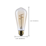 Satco 3.5w ST19 LED 2000K CCT Selectable E26 Base Clear Glass 120v Bulb_2