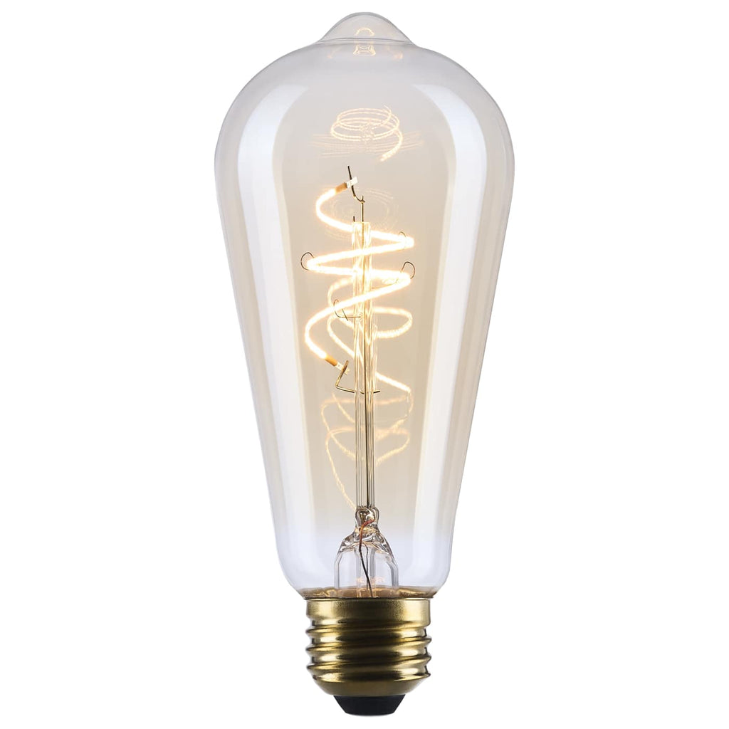 Satco 5.5w ST19 LED 2000K CCT Selectable E26 Base Clear Glass 120v Bulb